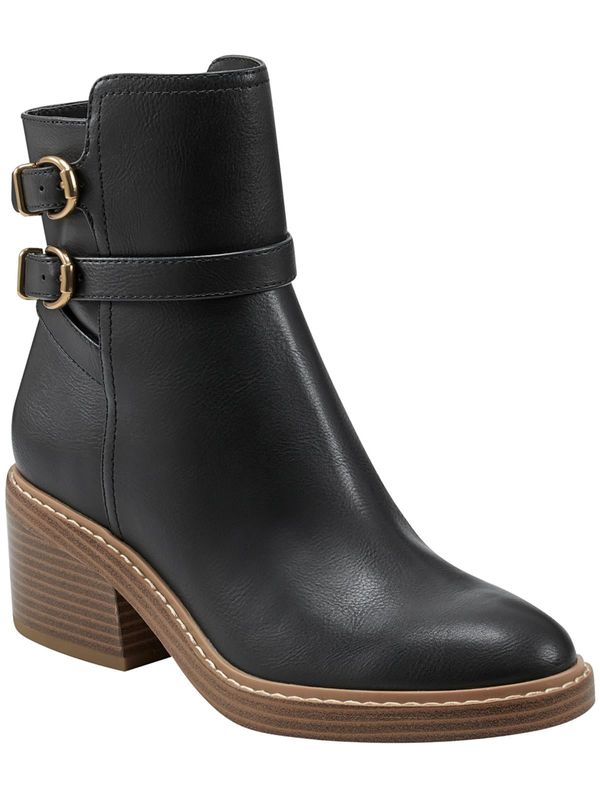 Marc Fisher Womens MARIETA 2 Faux Leather Zipper Ankle Boots-
