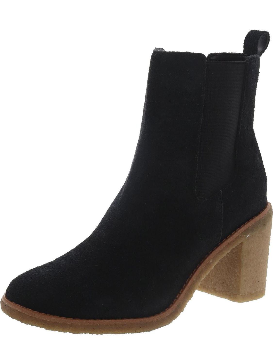 Lauren Ralph Lauren Womens Marianna Suede Block Heel Chelsea Boots