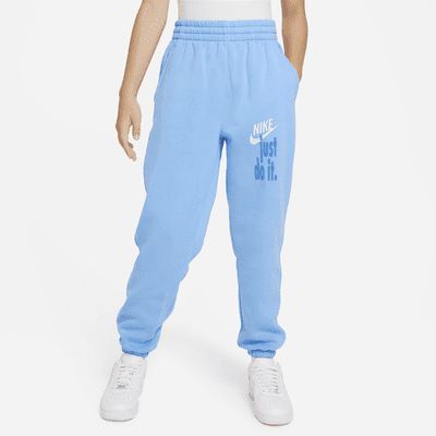 Nike Sportswear Club Fleece Big Kids&#39; (Girls&#39;) Pants Color: University Blue/Blue Tint Size: XL