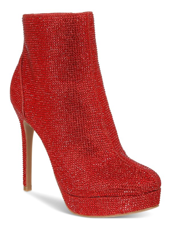 Thalia Sodi Womens Chiara Platform Dress Red Lurex 6M