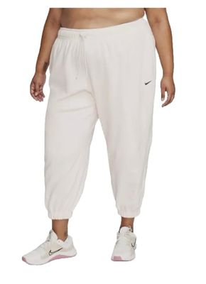 Nike Therma Fit Women&#39;s FB5580-110 Ivory Loose Fit High Rise Full Length Fleece Jogger Pants Size XXL