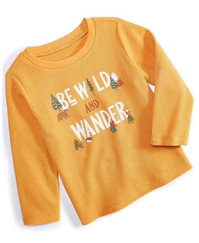 First Impressions Baby Boys Be Wild Shirt, - Retro Mustard