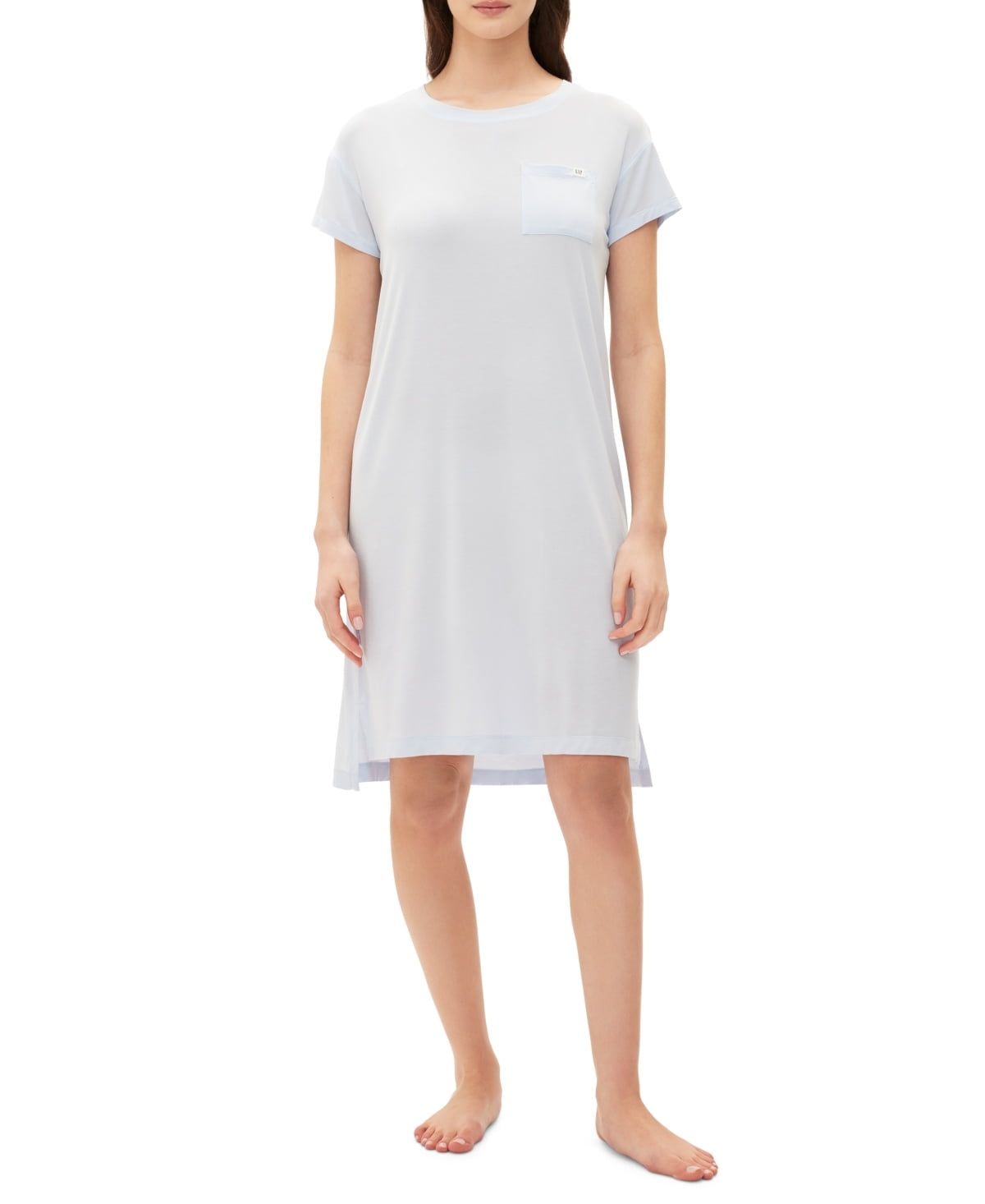 Gap Women’s Short-Sleeve Dorm Nightgown, Halogen Blue, Small
