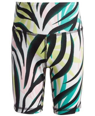 ID Ideology Big Girls Zebra Print Bike Shorts, Created for Macy&#39;s