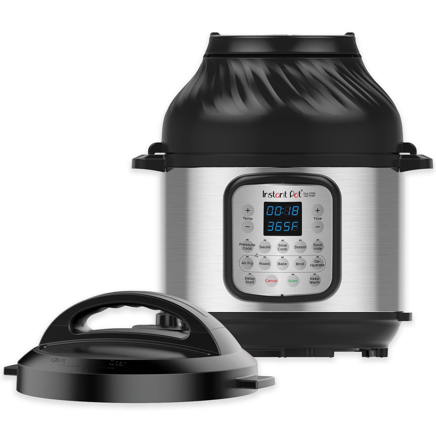 8 Qt. Silver Duo Crisp Air Fryer with EPC Combo