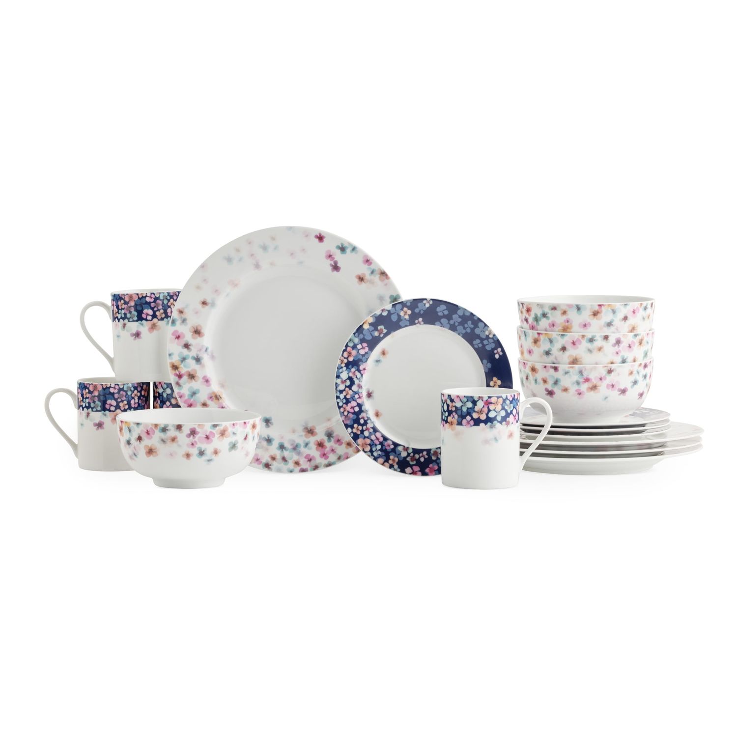 Spode Mid Summer 16-Pc. Dinnerware S Whitefloral