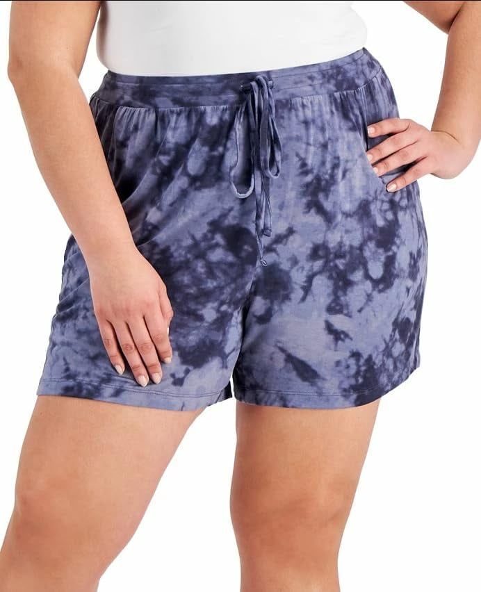 Jenni Plus Size Super Soft Printed Pajama Shorts, - Nairobi Ti