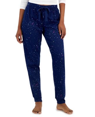 Jenni Women’s Cotton Flannel Pajama Pants, Navy, Small