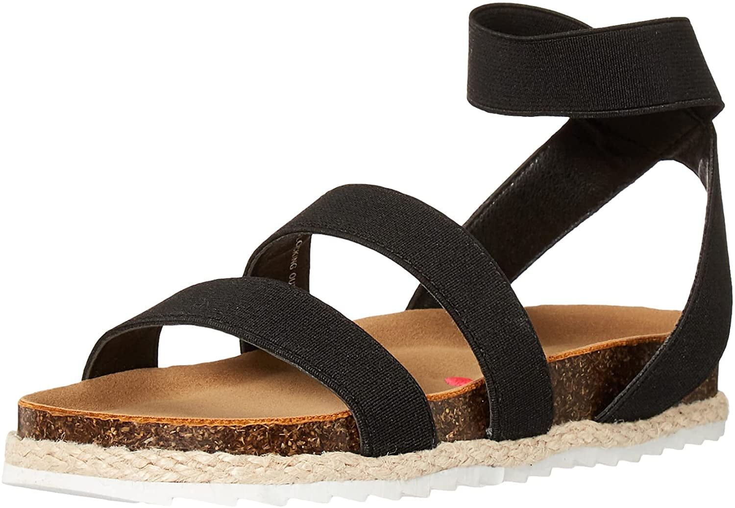Steve Madden Girls Shoes Girls Kimmie Espadrille Wedge Sandal, Black, 12 Little Kid