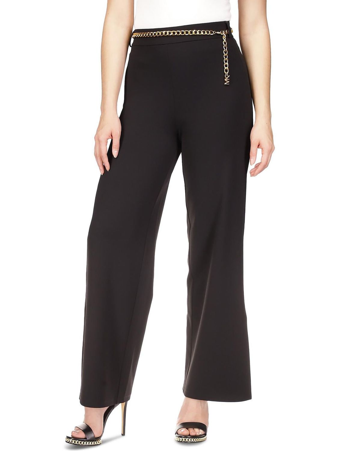 MICHAEL Michael Kors Womens Crepe Dressy Wide Leg Pants