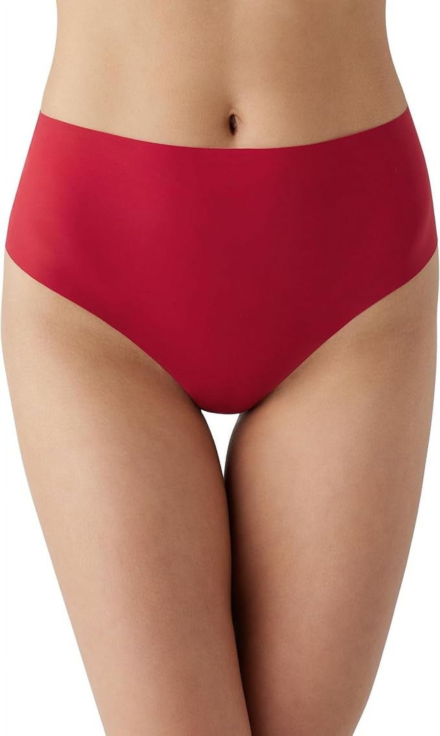 B.tempt’d Women’s b.Bare Hi Waist Thong, Haute Red, Large