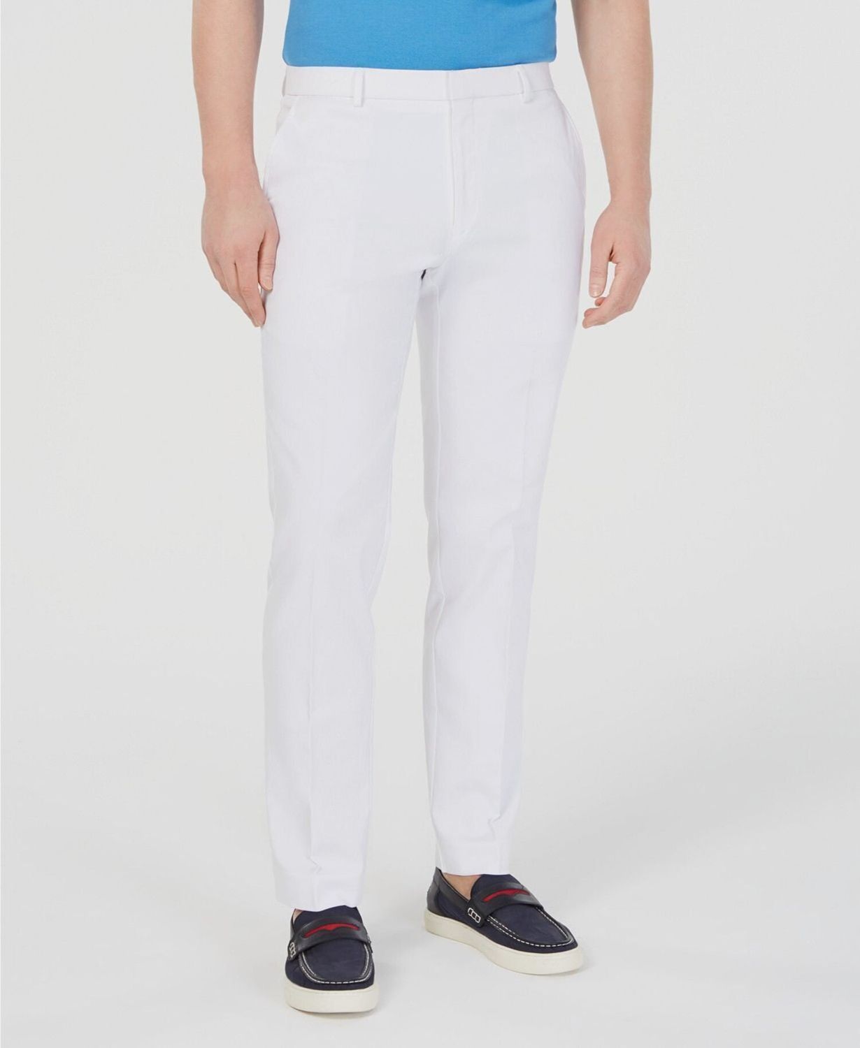 Tommy Hilfiger Men&#39;s Modern-Fit Th Flex Stretch Solid Performance Pants - White