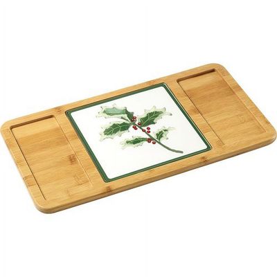 Create Memories That Will Last a Lifetime with the Precious Moments Serving Tray with Holly Cutting Board. Hand-painted and Meticulously Crafted, This