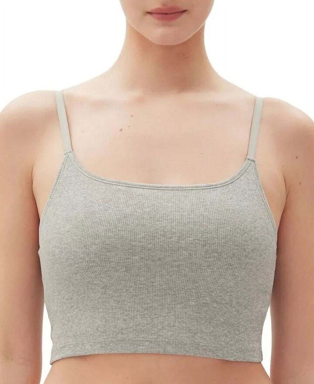 GAP GapBody Women&#39;s Logo Comfort Cropped Bralette, Gray Small