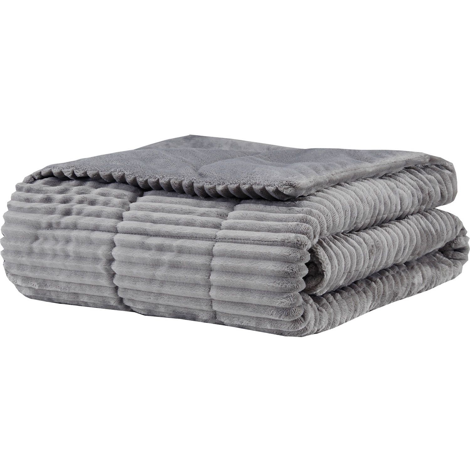 Comfort Classics Modern Gray Solid Polyester Throw, 60&quot; x 70&quot;