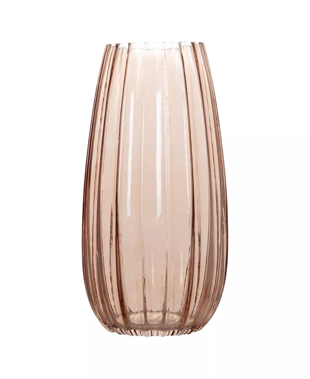Home Essentials Home Essentials Ribbed Glass V Pink