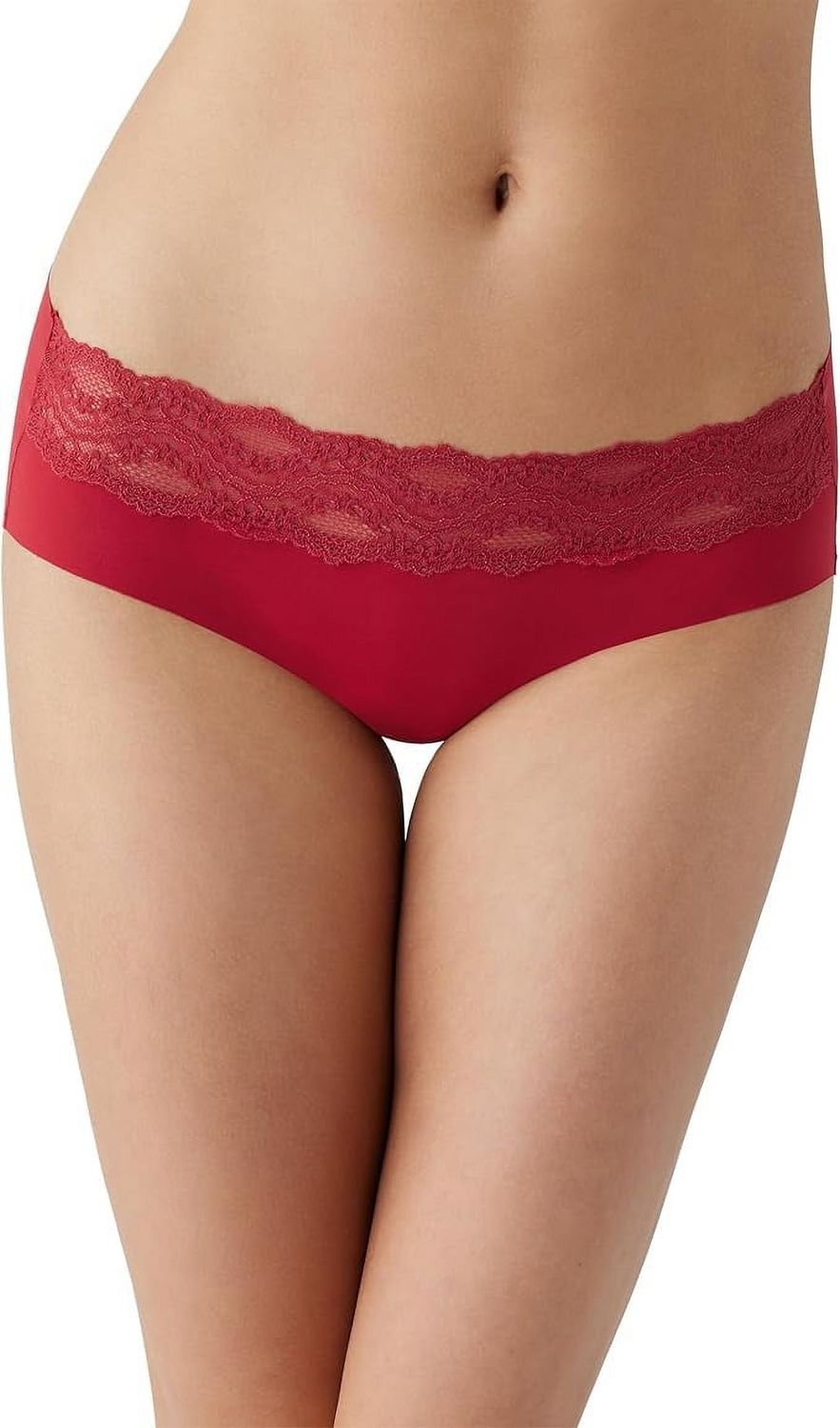 B.tempt’d Women’s b.bare Hipster Panty, Haute Red, Large