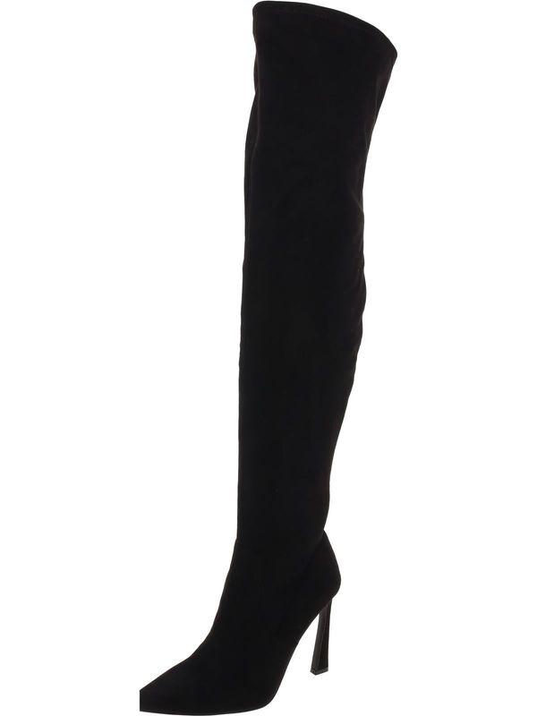 Steve Madden Womens Laddy Faux Leather Pointed Toe Over-The-Knee Boots
