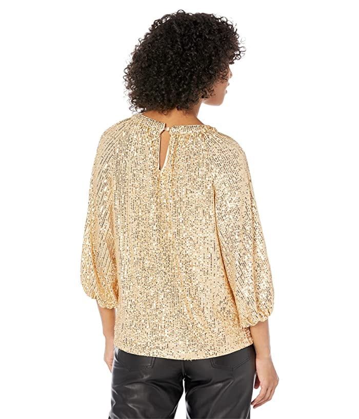 Vince Camuto Women&#39;s Keyhole Detail Raglan Sleeve Top - Gold