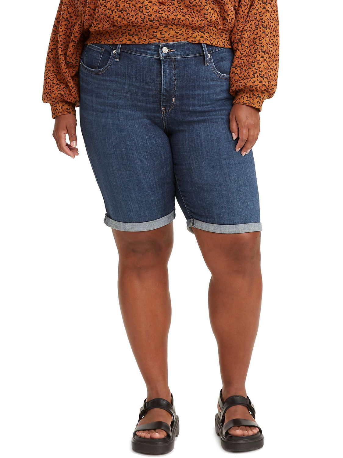 Levi&#39;s® Women&#39;s Plus Size Shaping Bermuda Jean Shorts