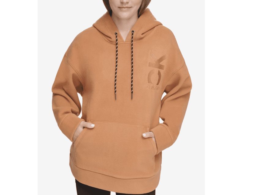 Calvin Klein Performance Women S Embroidered Fleece Hoodie - Burnt Gngr