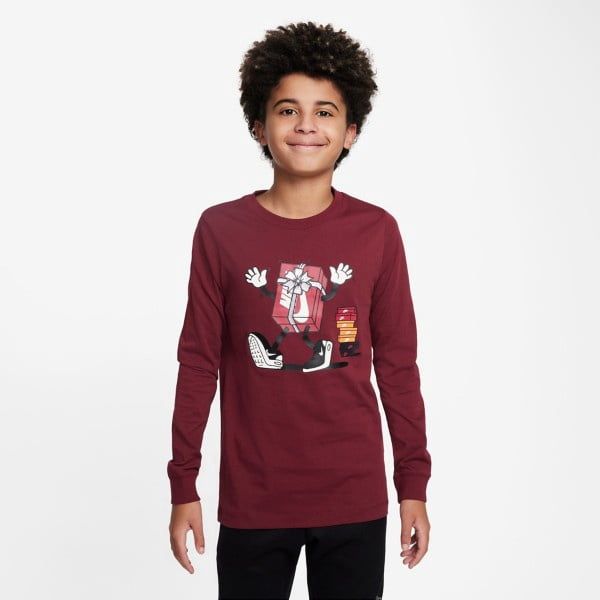 Boys&#39; Nike Sportswear Boxy Long Sleeve T-Shirt XLarge Team Red