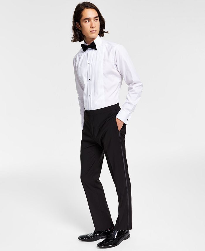 Calvin Klein Men&#39;s Slim Fit Infinite Stretch Tuxedo Suit Pants Black Size 36X32