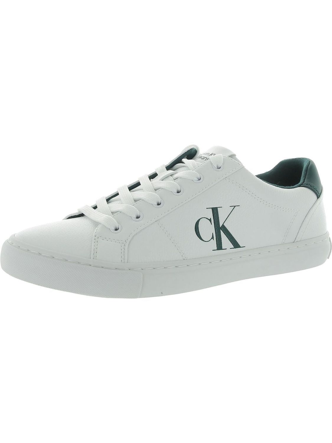 Calvin Klein Womens Celbi Faux Leather Lace-Up Casual And Fashion Sneakers