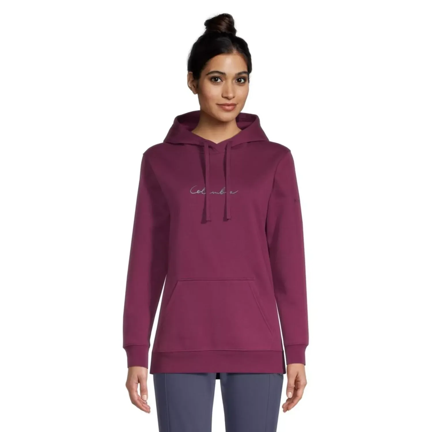 Columbia Women&#39;s Trek Graphic Treatment Fleece Hoodie, Marionberry, XS