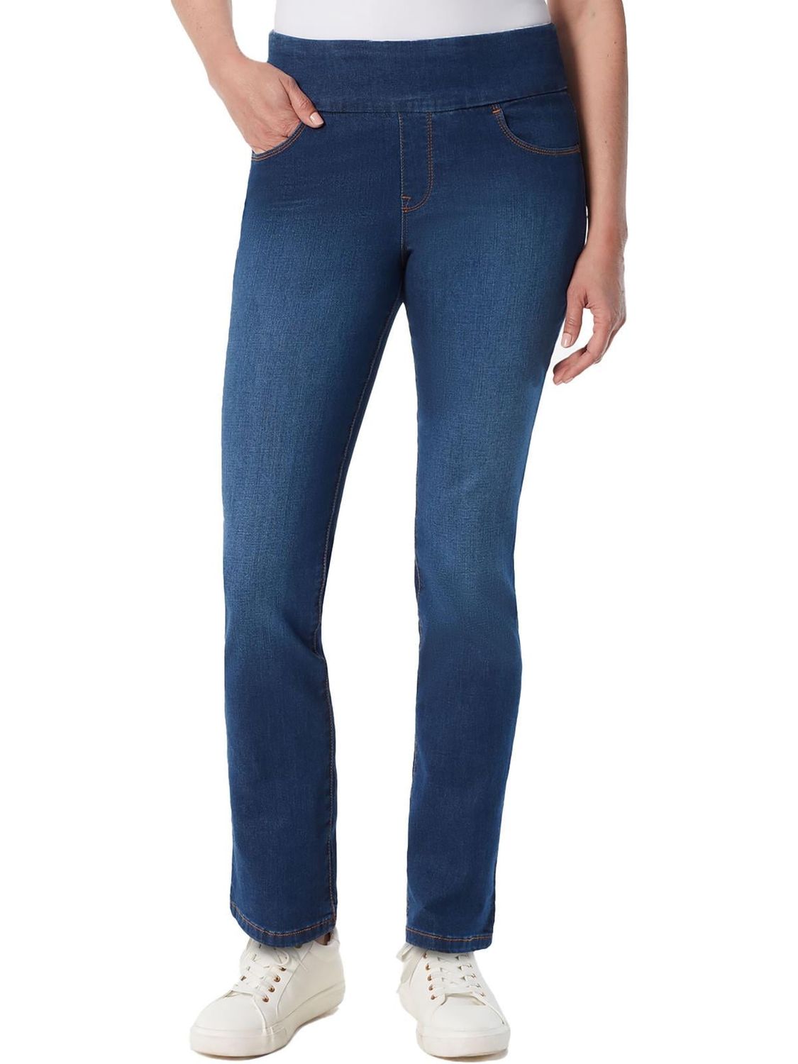 Women&#39;s Gloria Vanderbilt Amanda Pull-on Jeans, Size: 16 Regular, Blue