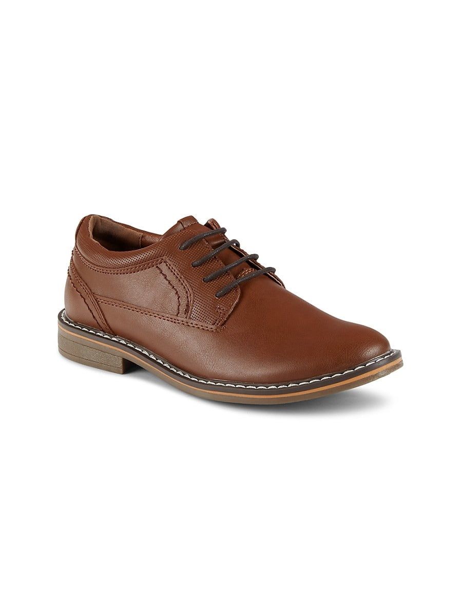 Steve Madden Boy&#39;s Bevan Faux Leather Oxford Shoes - Cognac - Size 6 (Child)