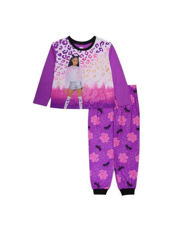 Little Girls That Girl Lay Lay T-shirt and Pajama, 2 Piece Set - Multi