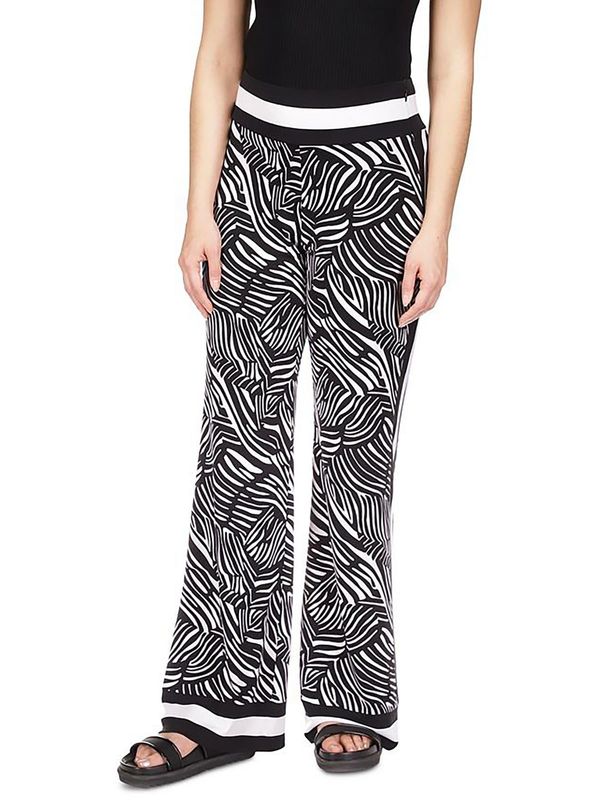 MICHAEL Michael Kors Womens Pattern High Waisted Straight Leg Pants