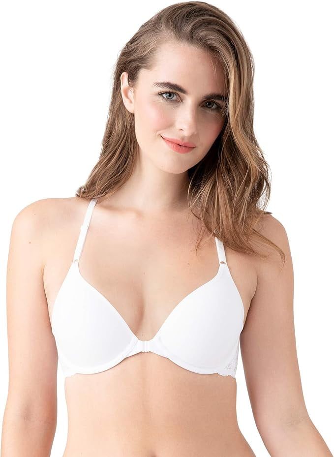 B.tempt&#39;d by Wacoal Women&#39;s Inspired Eyelet Front Close T-Shirt Bra in White