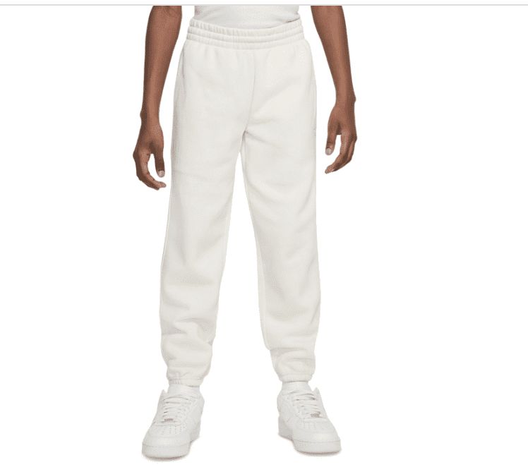 Nike Air Big Kids Logo-Print Brushed Fleece Sweatpants - Sail