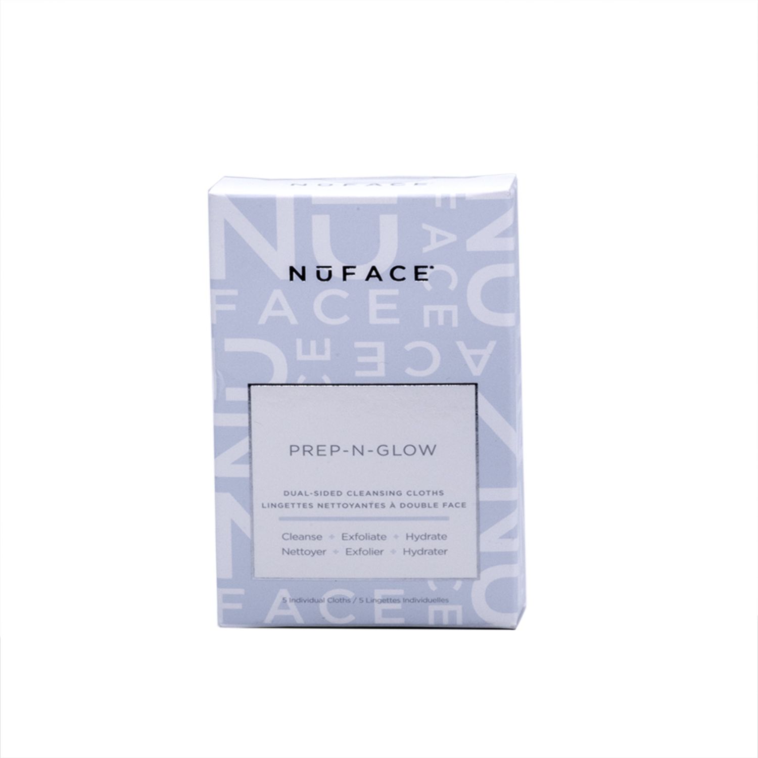 NuFACE PREP-N-GLOW Cleanse Exfoliation Cloths, 5-Count