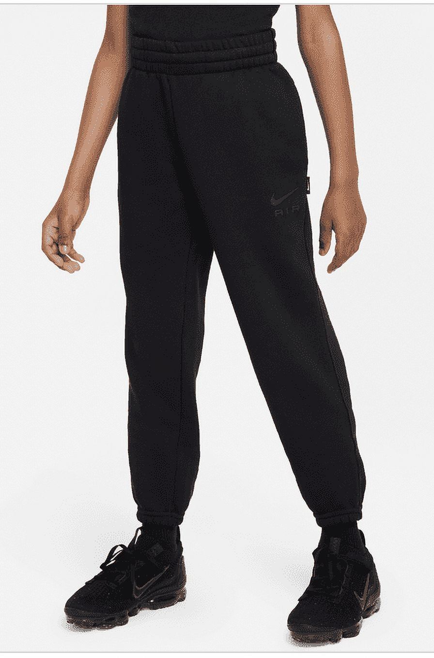 Nike Air Big Kids Logo-Print Brushed Fleece Sweatpants - Black