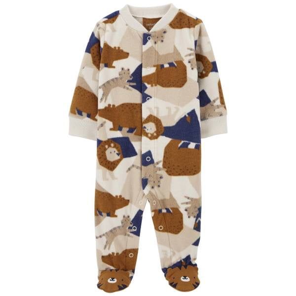 Carter&#39;s Baby Boys Animal-Print Fleece Sleep &amp; Play Footed Coverall - Multi