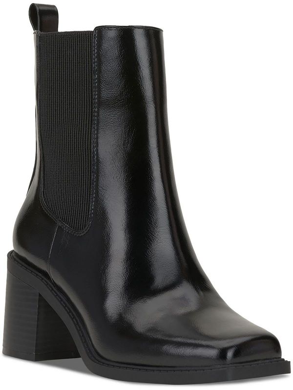 INC Womens Mapiya Faux Leather Zip Up Ankle Boots