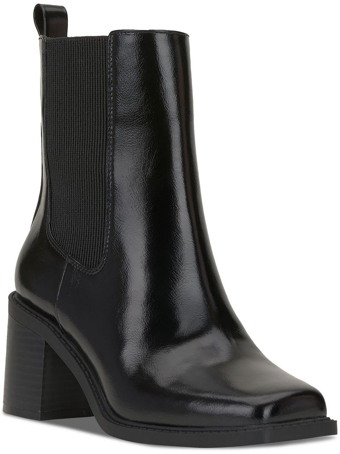 INC Womens Mapiya Faux Leather Zip Up Ankle Boots