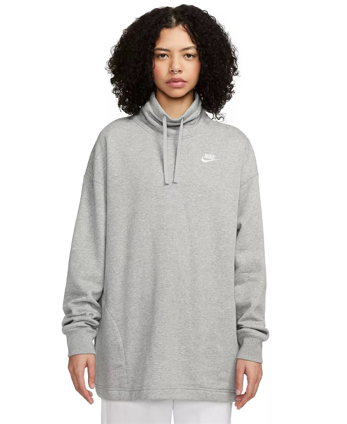 Women&#39;s Sportswear Club Fleece Oversized Mock-Neck Sweatshirt