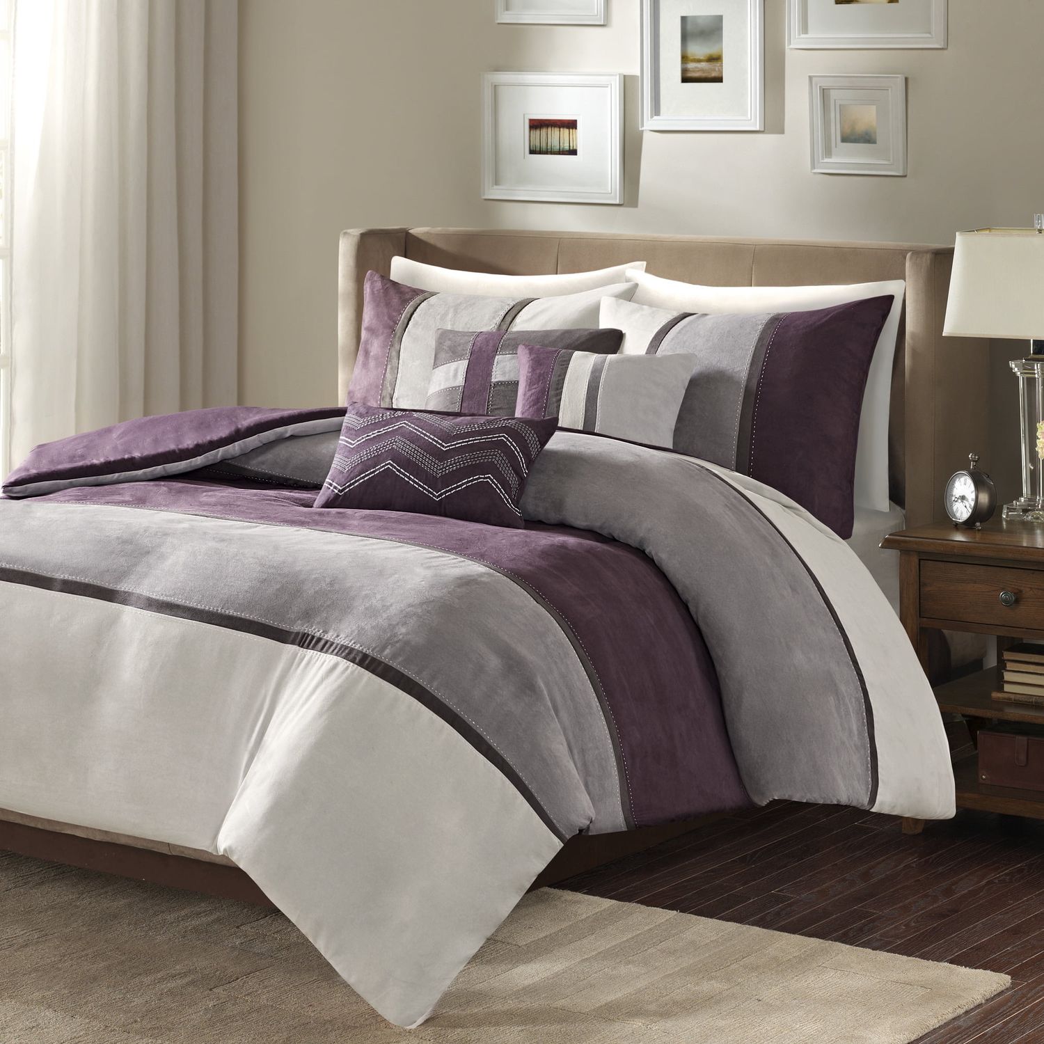 Home Essence Overland 6 Piece Faux Suede Duvet Set