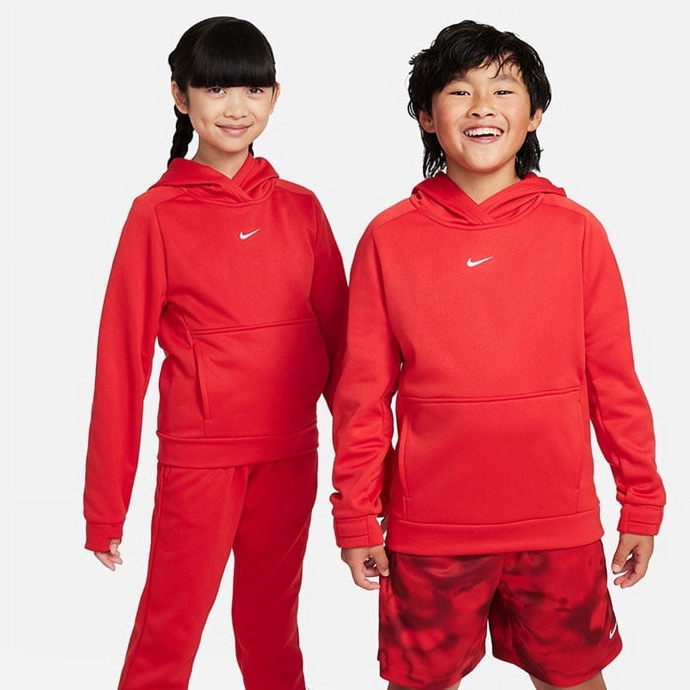 Nike | Boy&#39;s Junior&#39;s Therma-FIT Pullover Training Hoodie, Red, Size Medium
