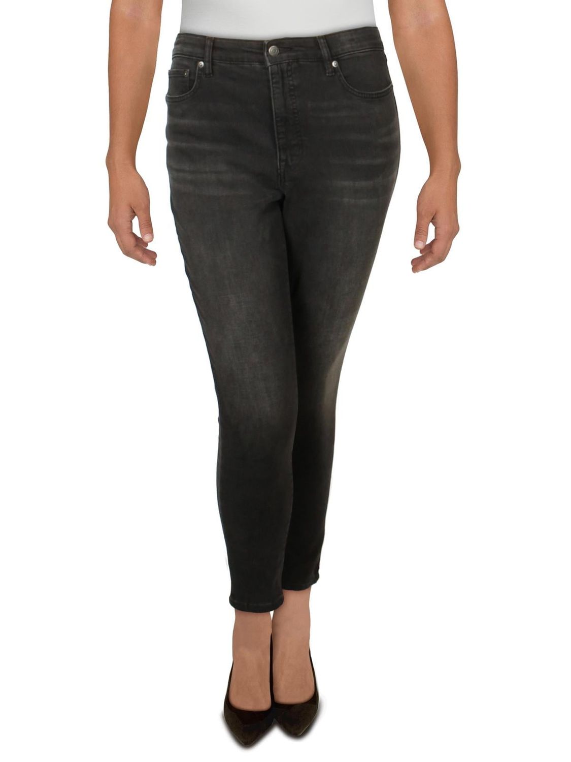 Lauren Ralph Lauren Womens Plus Denim High Rise Skinny Jeans