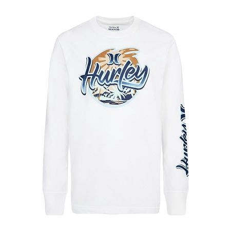 Hurley Boys&#39; Oasis Long Sleeve T-Shirt Sail, Medium - Boy&#39;s Athletic Tops at Academy Sports
