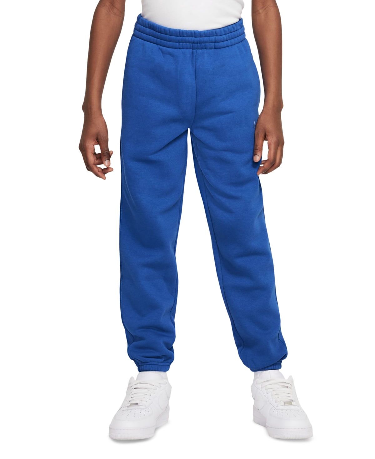 Nike Air Big Kids Logo-Print Brushed Fleece Sweatpants - Game Royal