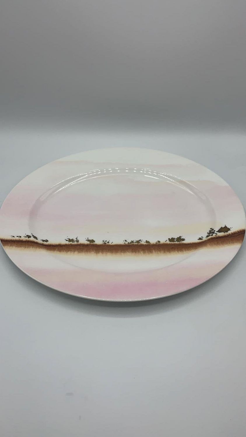 Lenox Watercolor Horizons Microwave Safe Platter,  - Sand