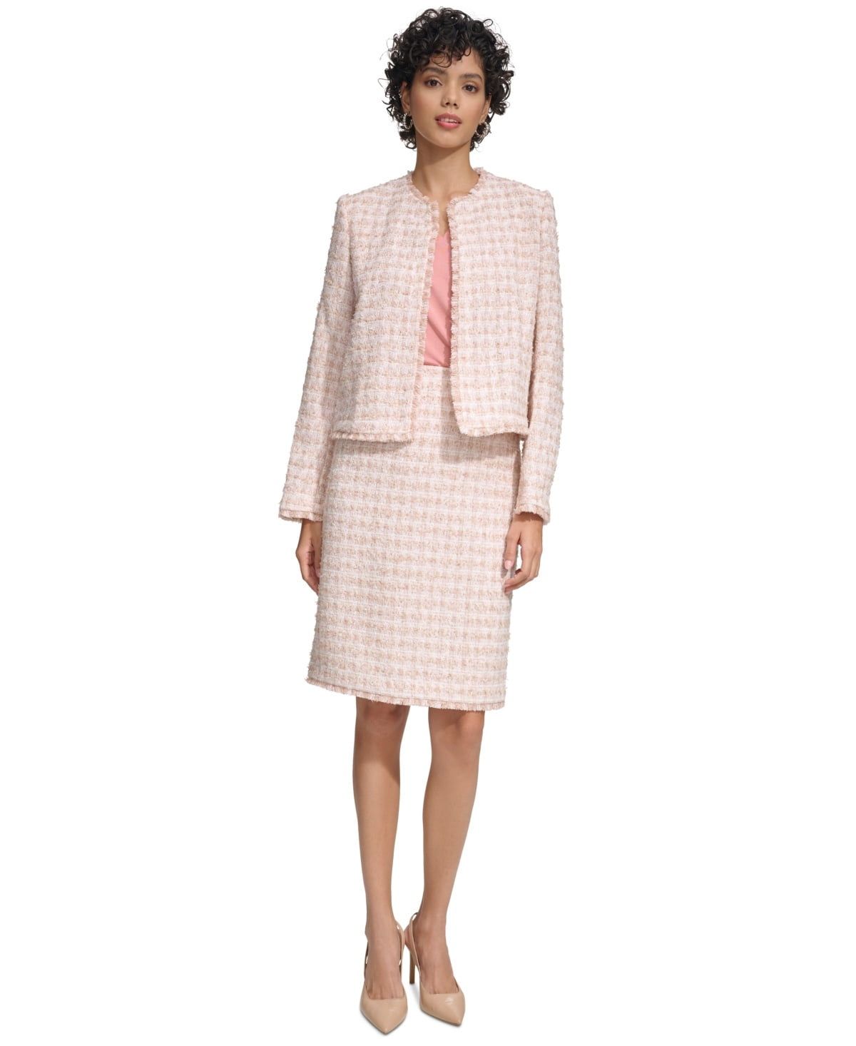 Calvin Klein Women&#39;s Tweed Pencil Skirt - Pristine Multi