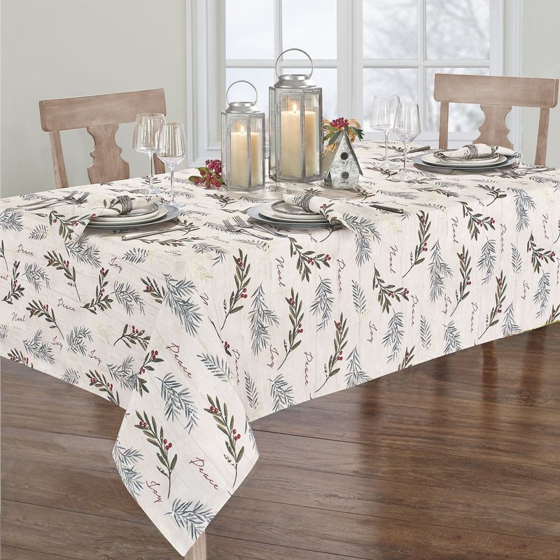 Elrene Holiday Tree Trimmings Tablecloth - 60&quot; X 84&quot; Rectangle - Multi