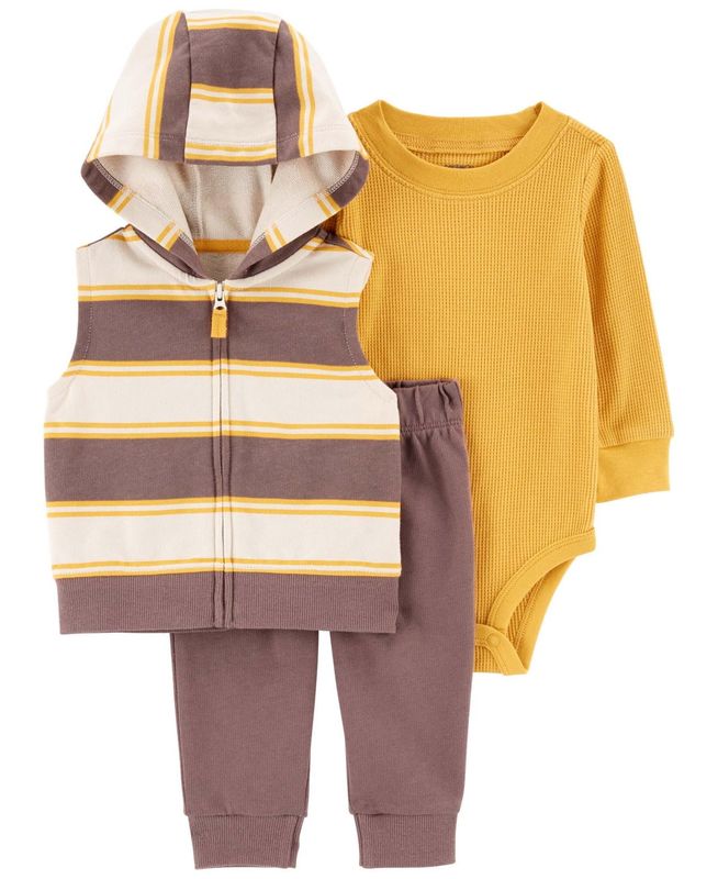 Carter&#39;s Baby Boys 3-pc. Microfleece Pant Set, 18 Months, Brown